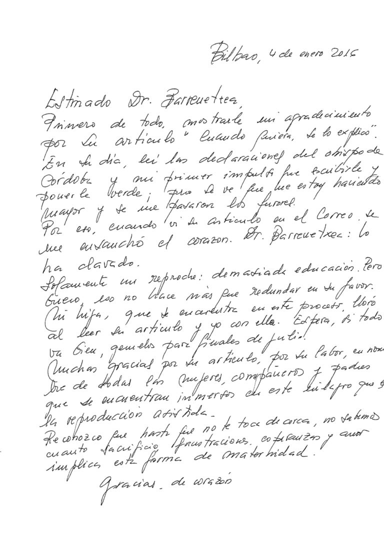 Carta - Reproduccion Bilbao